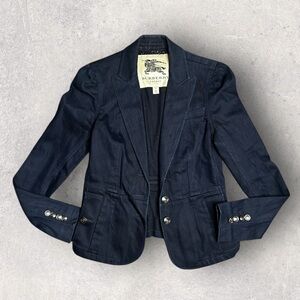 Burberry London Denim Blazer Jacket Women’s size 8